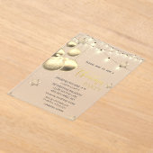 Gouden Sneeuwvlokken, Ballen, Lichten Blauw Kerstm Acryl Uitnodigingen (Laagn)