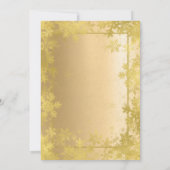 Gouden Sneeuwvlokken Bedrijf Kerst Rood Lint Kaart (Achterkant)