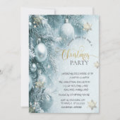 Gouden sneeuwvlokken, Blue Balls Company Kerstfees Kaart (Voorkant)