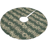 Gouden Sneeuwvlokken Bos Groene Kerstboom Rok (Gekanteld)