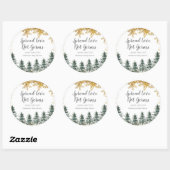 Gouden sneeuwvlokken bos Hand Sanitizers Label (Vel)