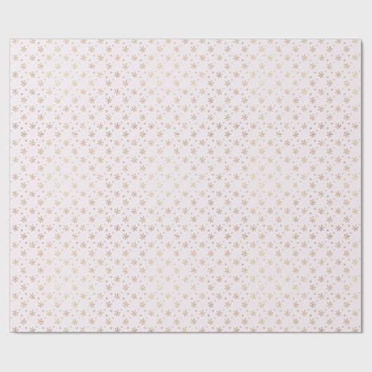 gouden sneeuwvlokken crème kerst cadeaupapier (Vlak)