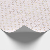  gouden sneeuwvlokken crème kerst cadeaupapier (Hoek)