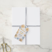 Gouden sneeuwvlokken Dank je Cadeaulabel (Met Touw)