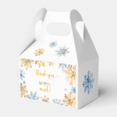 Gouden sneeuwvlokken Dank u Bedankdoosjes (Achterkant)