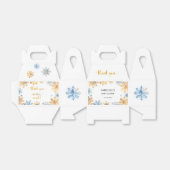 Gouden sneeuwvlokken Dank u Bedankdoosjes (Uitgevouwen)