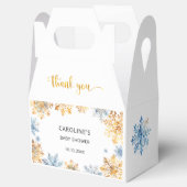 Gouden sneeuwvlokken Dank u Bedankdoosjes (Geopend)