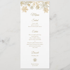 Gouden sneeuwvlokken Elegant Winter Kerstthema Menu