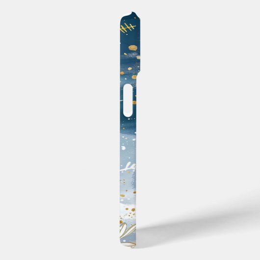 Gouden sneeuwvlokken en Winter gebladerte telefoon Case-Mate iPhone Case (Achterkant / Rechts)