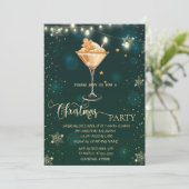 Gouden Sneeuwvlokken, Gingerbread Drink Kerstmis Kaart (Staand voorkant)