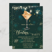 Gouden Sneeuwvlokken, Gingerbread Drink Kerstmis Kaart (Voorkant / Achterkant)