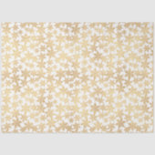 Gouden sneeuwvlokken grillige elegante witte kerst tissuepapier (Voorkant)