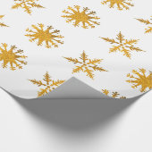 Gouden sneeuwvlokken Inpakpapier (Hoek)