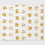 Gouden sneeuwvlokken Inpakpapier (Vlak)