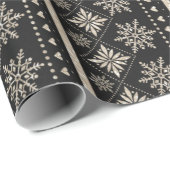 Gouden Sneeuwvlokken Inpakpapier (Rol Hoek)