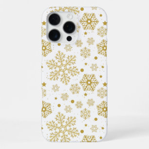 Gouden sneeuwvlokken iPhone 16 pro max hoesje