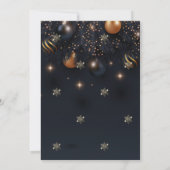 Gouden Sneeuwvlokken, Kerstballen Kaart (Achterkant)