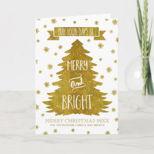 Gouden Sneeuwvlokken Kerstboom We hebben Kaart ver