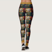 Gouden sneeuwvlokken op Afbeelding van Velvet Leggings (Achterkant)