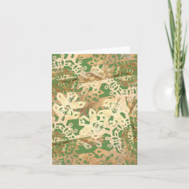 Gouden sneeuwvlokken op groen feestdagen kaart
