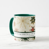  gouden sneeuwvlokken patroon gepersonaliseerd mok (Voorkant links)