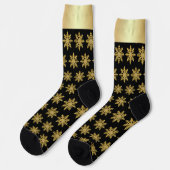 Gouden Sneeuwvlokken Sokken (Links)