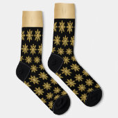 Gouden Sneeuwvlokken Sokken (Rechts)