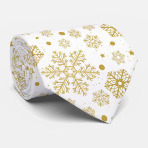 Gouden sneeuwvlokken stropdas