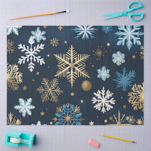 Gouden sneeuwvlokken tissuepapier (Craft)