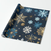 gouden sneeuwvlokken voor het verpakken van papier (Uitgerold)