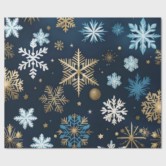 gouden sneeuwvlokken voor het verpakken van papier (Vlak)