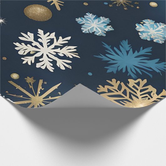 gouden sneeuwvlokken voor het verpakken van papier (Hoek)