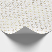  Gouden Sneeuwvlokken Wit Kerstmis Cadeaupapier (Hoek)