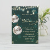 Gouden Sneeuwvlokken, Witte Ballen, Lichten Groene Kaart (Staand voorkant)