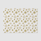 Gouden Sneeuwvlokken Witte Kerst Tissuepapier (Voorkant)