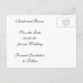 Gouden sneeuwvlokken zwarte winter bruiloft Save t Aankondigingskaart (Achterkant)