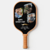 Gouden snor Happy Vaderdag 3 Foto Pickleball Paddle (Voorkant)