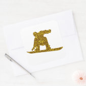 Gouden Snowboard Sticker (Envelop)