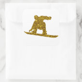 Gouden Snowboard Sticker (Tas)