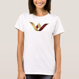 Gouden Spa en Beauty Monogram Letter V T-shirt
