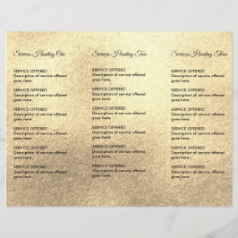 Gouden Spa, Massage, Kappers Menu & Prijzen