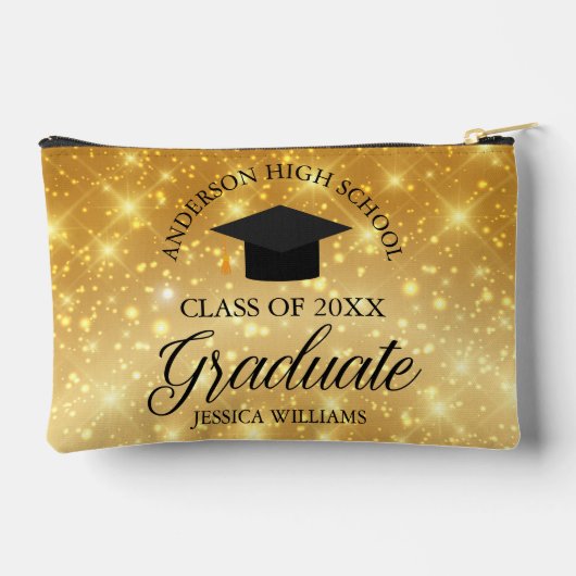 Gouden Sparkle Afstuderen Afstuderen cadeau op maa Etui (Achterkant)