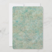  gouden Sparkle Aqua Waterverf Stripes Kaart (Achterkant)
