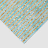  gouden Sparkle Aqua Waterverf Stripes Tissuepapier (Detail)