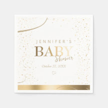 Gouden Sparkle Baby showers servetten