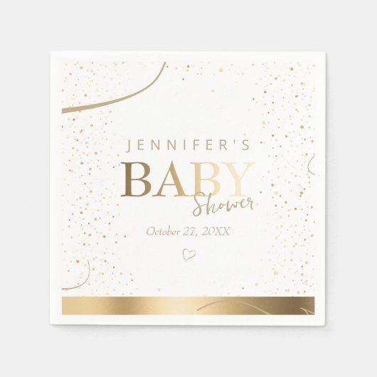 Gouden Sparkle Baby showers servetten (Voorkant)