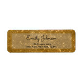 Gouden Sparkle bruiloft, Jubileum of verjaardag Etiket (Voorkant)