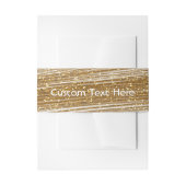Gouden Sparkle Brushed Faux Glitter & White Glam Uitnodigingen Wikkel (Voorkant Voorbeeld)