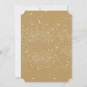 Gouden Sparkle Christmas Wedding Save the Date Kaart (Achterkant)