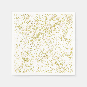 Gouden Sparkle Confetti Stippen Servetten